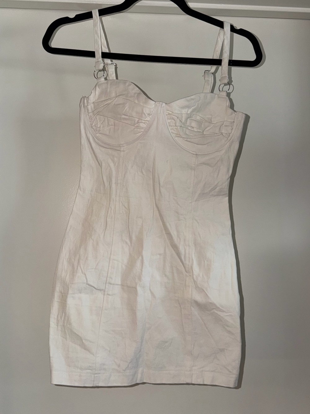 Fashion Nova White Bustier Mini Dress